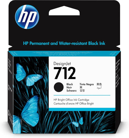 HP 712 3ED71A 80-ml Genuine HP Ink Cartridge with Original HP Ink, for DesignJet T650, T630, T250, T230 & Studio Large Format Plotter Printers and HP 713 DesignJet Printhead,Black - eBuy UAE