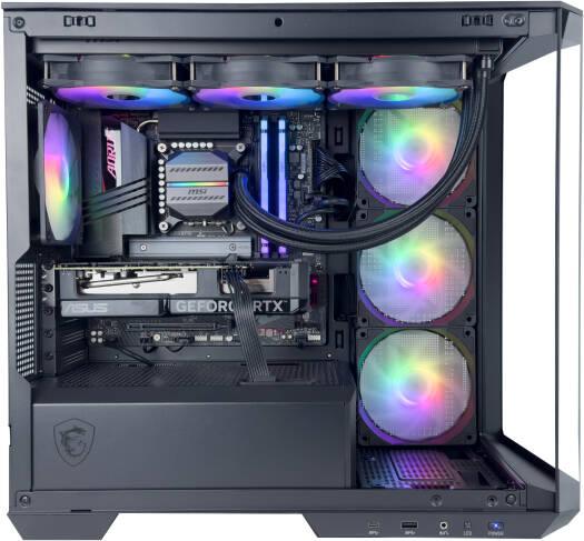 Cyber Gaming PC - AMD Ryzen 7 7700X 8 Cores 16 Threads, NVIDIA RTX 4060 TI 8GB, 16GB DDR5 RAM 5600MHz, 1TB SSD Gen 4, 650W 80 PLUS PSU, 360mm Liquid Cooler, Wi-Fi + BT - eBuy UAE