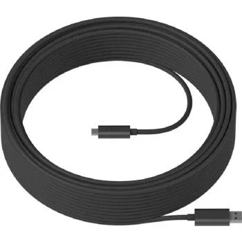 Logitech Strong USB 45M Cable, Extended Length Super Speed, 10 Gbps Data Rate, Works with Self-Powered Devices and Hubs, Black | 939-001805 - eBuy UAE