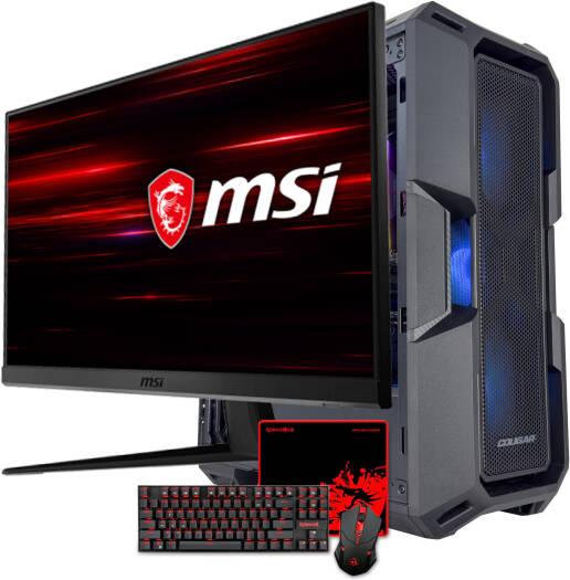 COUGAR MX4 Gaming PC - Intel Core i5-14400F 10 Cores 16 Threads, NVIDIA RTX 4060 TI 16GB, 32GB DDR5 RAM 6400MHz, 1TB SSD Gen 4, 650W PSU, 23 Monitor 144Hz, Redragon Gaming Combo - eBuy UAE