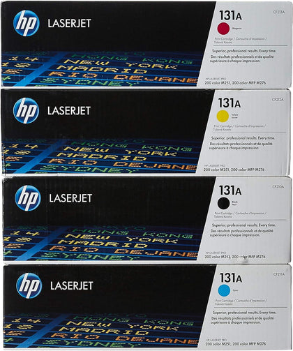 HP 131A Laserjet Toner Cartridge Set - Black, Cyan, Magenta and Yellow - eBuy UAE