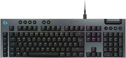 Logitech G915 X Wired Mechanical Keyboard, Tactile Switches, Double-Shot PBT Keycaps, LIGHTSYNC RGB Illumination, Wired Connectivity, English (US) Layout, Black - eBuy UAE