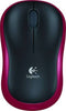 Logitech M185 Wireless Mouse, 1000 DPI Optical Tracking, 2.4GHz with USB Mini Receiver, 1000 DPI Optical Tracking, Ambidextrous PC/Mac/Laptop, Black / Red | 910-002237/910-002240