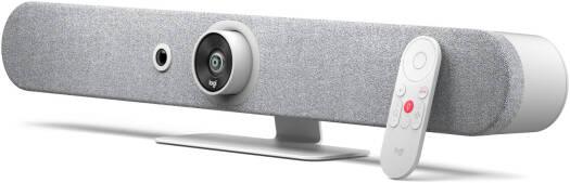 Logitech Rally Bar Mini All-in-One Webcam, Video Bar for Medium Rooms, Up to 4k Display Resolution, PTZ Camera, AI Viewfinder, Zoom/Tilt/Pan, White - eBuy UAE
