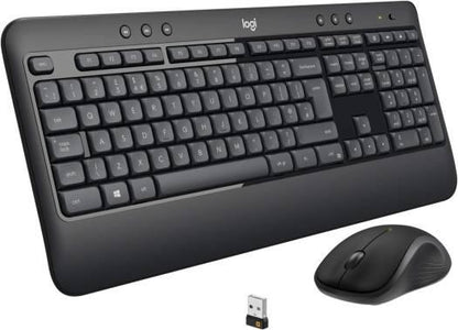 Logitech MK540 Wireless Keyboard and Mouse Combo for Windows, 2.4 GHz Wireless with Unifying USB-Receiver, Wireless Mouse, English Keyboard, Multimedia Hot Keys, 3-Year Battery Life, PC/Laptop - Black - eBuy UAE