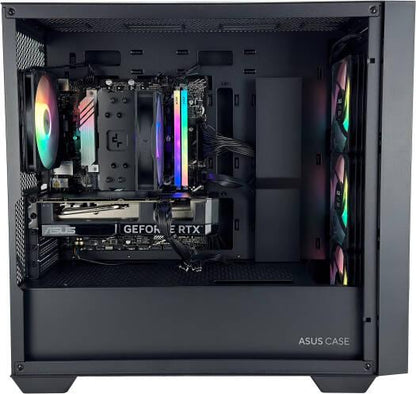 POWERMICRO Gaming PC With RTX 4060 - AMD Ryzen 5 8400F 6 Cores 12 Threads, ASUS NVIDIA RTX 4060 8GB, 32GB DDR5 RAM 6000MHz, 1TB SSD Gen 4, 650W 80 PLUS PSU, Tower CPU Cooler, Windows 11 Pro - eBuy UAE