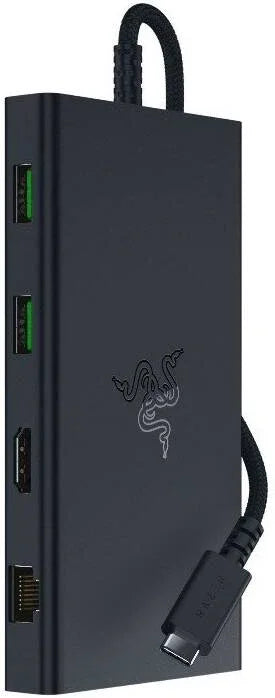 Razer USB-C Dock, 11-Ports, 4K 60Hz Display Output, USB-C 3.2 (10Gbps), USB-C with 85 W PD (100 W PD IN), 4x USB-A, Ethernet, MicroSD & SD Card Reader, UHS-I, 3.5mm, Black | RC21-02250100-R3M1 - eBuy UAE
