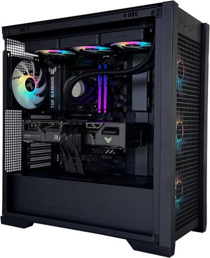 Thunderstrike Pro Gaming PC - AMD Ryzen 7 9800X3D 8 Cores 16 Threads, AMD Radeon RX 9070 XT OC 16GB, 32GB DDR5 RAM 6400MHz, 1TB SSD Gen 4, 750W Gold PSU, 360mm Liquid Cooler, Wi-Fi + BT - eBuy UAE