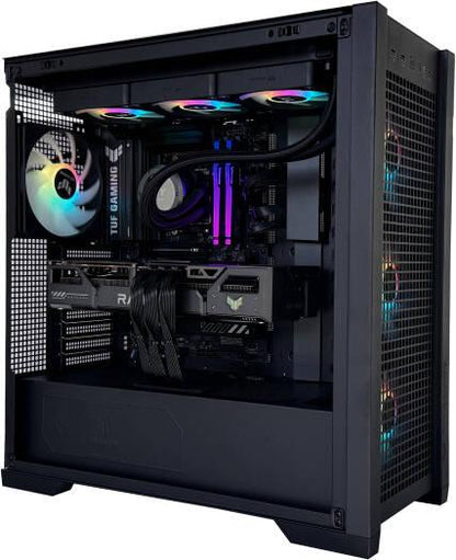 Thunderstrike Pro Gaming PC - AMD Ryzen 7 9800X3D 8 Cores 16 Threads, AMD Radeon RX 9070 XT OC 16GB, 32GB DDR5 RAM 6400MHz, 1TB SSD Gen 4, 750W Gold PSU, 360mm Liquid Cooler, Wi-Fi + BT - eBuy UAE