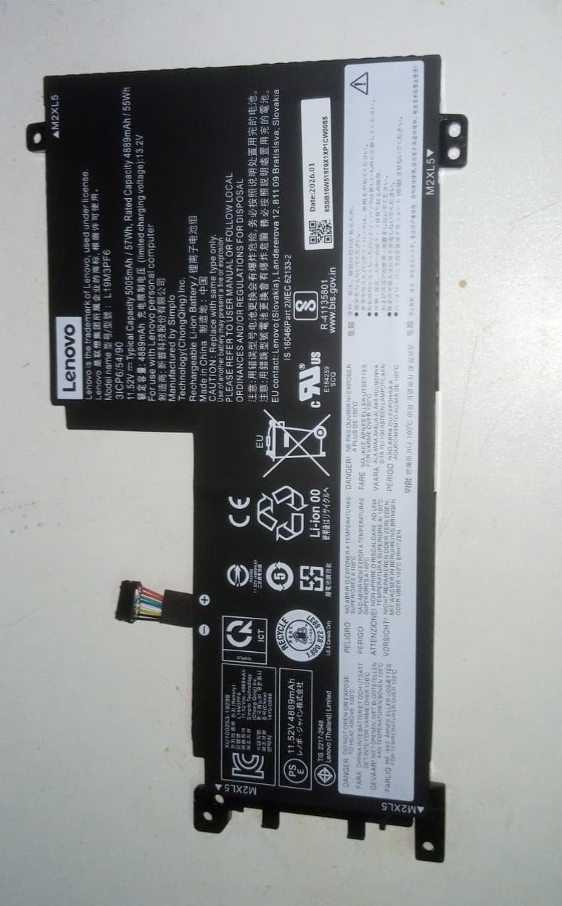Genuine L19C3PF4, L19C3PF5 Lenovo IdeaPad 5-15IIL05, IdeaPad 5-15ILL05(81YK005YGE) Laptop Battery