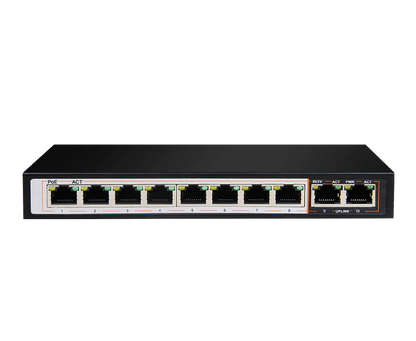 D-Link DGS-F1010P-E 10-port 10/100/1000Base-T Unmanaged Long Range 250m PoE+ Surveillance Switch with 8 PoE ports - eBuy UAE