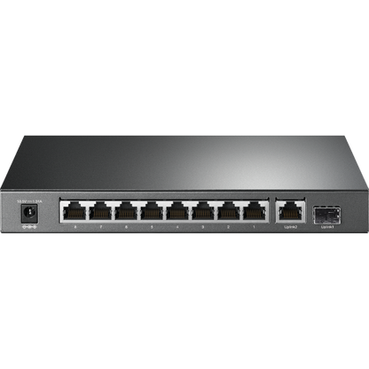 TPLINK 10-Port Gigabit Desktop Switch with 8-Port PoE+ | 9 10/100/1000Mbps RJ45 ports,63w 1 Gigabit SFP port | TL-SG1210P - eBuy UAE