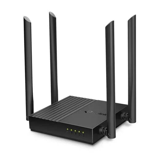 TP-Link AC1200 MU-MIMO WiFi Router, 802.11ac Wave2, 4 Antennas, AP Mode, 4x Gigabit LAN, 2.4GHz/5GHz Guest Network, Beamforming, Black | Archer C64 EU - eBuy UAE