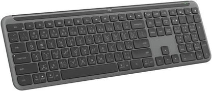 Logitech K950 Signature Slim Full Sized Wireless Keyboard, Easy-Switch Keys, Tilt Legs, Bluetooth Low Energy + Logi Bolt Connectivity, ENG-ARB Layout, 10m Wireless Range, Black - eBuy UAE