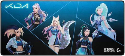Logitech G840 XL League of Legends KDA Gaming Mouse Pad, 900x400mm, Performance Tuned Surface, Stable Rubber Base, Moderate Surface Friction, Black - Blue | 943-000458 - eBuy UAE