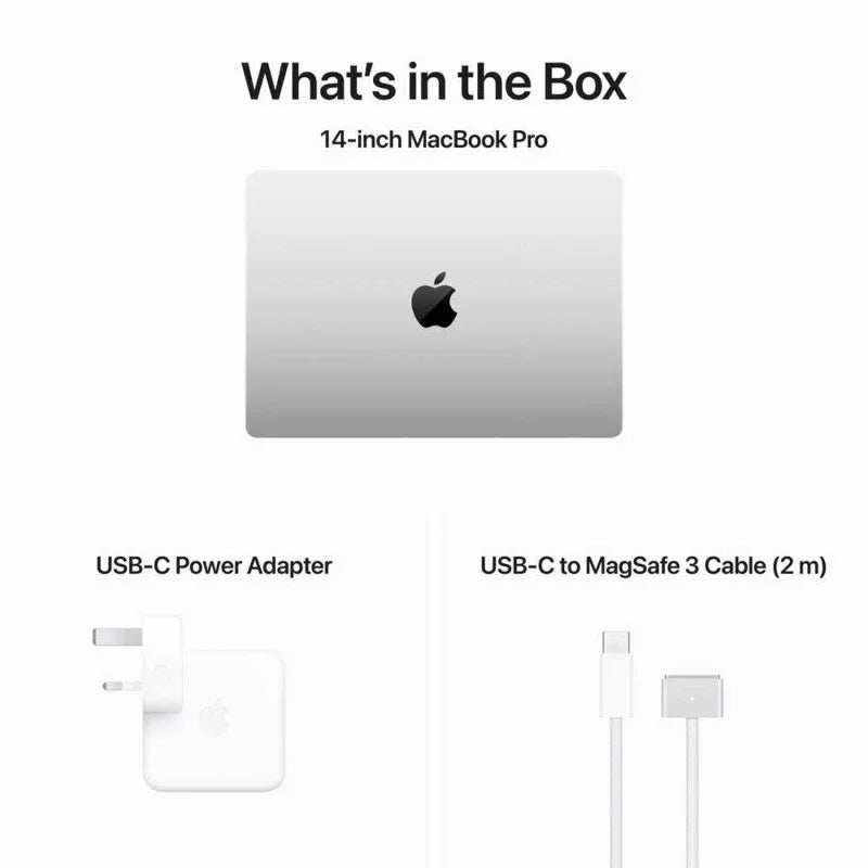 Apple MacBook Pro Laptop 16.2 Inch Liquid Retina XDR Display, M3 Pro chip with 12 core CPU, 18 core GPU, 18GB Unified Memory, 512GB SSD, Silver, MRW43 - eBuy UAE