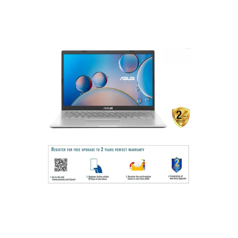 ASUS Laptop X415MA-BV706WS, Slim Laptop, Celeron N4020, 4GB RAM, 128GB PCIE G3 SSD,Windows 11, Transparent Silver - eBuy UAE