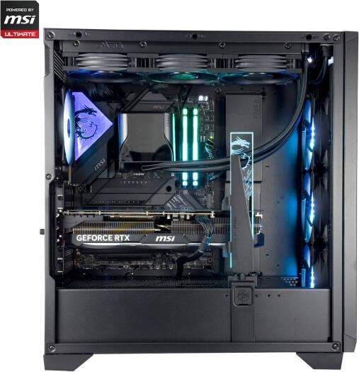 MSI Ultimate Gaming PC - Intel Core Ultra 9 285K 24 Cores 24 Threads, NVIDIA RTX 5080 16GB, 64GB DDR5 RAM 6400MHz, 2TB SSD Gen 4, 1000W 80 PLUS PSU, 360mm Liquid Cooler, Wi-Fi + BT - eBuy UAE