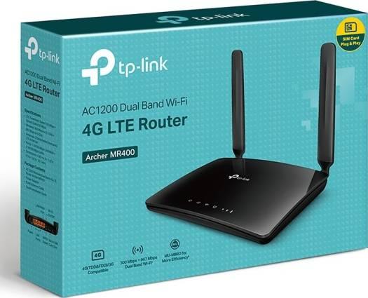 TP-Link Archer MR400 AC1200 Wireless Dual Band, 3× 10/100Mbps LAN Ports, 1× 10/100Mbps LAN/WAN Port, 2.4 GHz and 5 GHz, 4G LTE Router | MR400 - eBuy UAE