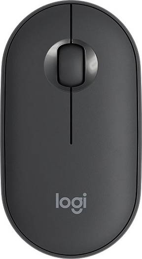 Logitech Pebble M350 Bluetooth Wireless Mouse, 2.4 GHz With USB Mini-Receiver, 1000 DPI Resolution, With Quiet Click, For Laptop / Notebook / PC / Mac, Graphite | 910-005718