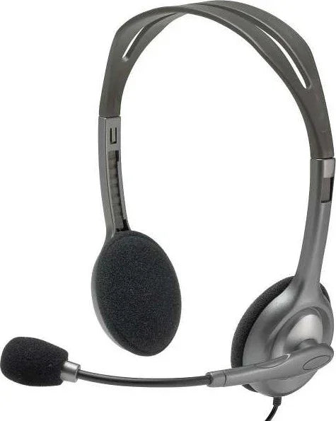 Logitech H111 Stereo Headphones, Bi-directional Microphones Type, Adjustable Headband| 981-000593 - eBuy UAE