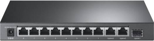TP-Link 8-Port 10/100Mbps + 3-Port Gigabit Desktop Switch with 8-Port PoE+, 65W, Isolation Mode, PoE Auto Recovery, Fanless Design, Easy Smart Configuration, Long Range PoE, Black | TL-SL1311P - eBuy UAE