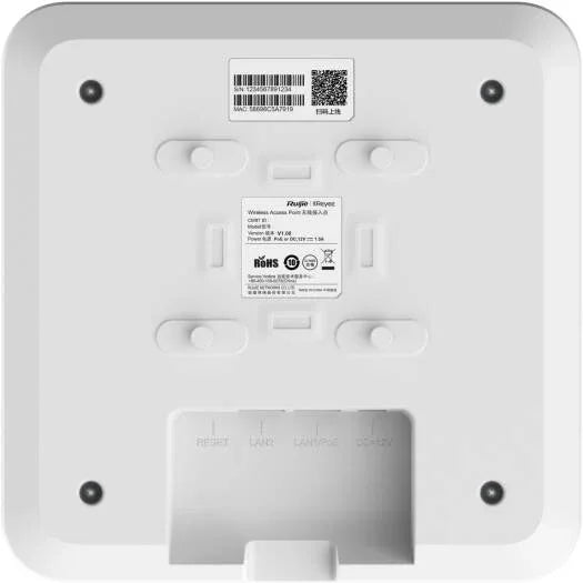 Ruijie Reyee RG-RAP2260(E) Ceiling Access Point, Wi-Fi-6, 3202Mbps, Dual-band, 2.5GE Port, Built-in Omni-Directional Antenna, Up to 500 Client Connection, Reyee Mesh Technology, White | RG-RAP2260(E - eBuy UAE