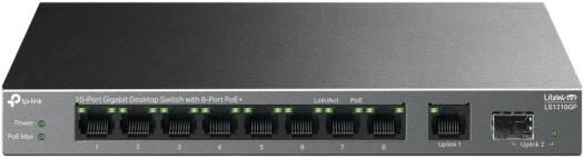 TP-Link 10-Port Gigabit Desktop Switch with 8-Port PoE+, 9x Gigabit Auto-Negotiation RJ45 Ethernet Ports & 1x Gigabit SFP Port Provide Up to 20 Gbps Switching Capacity, Black | LS1210GP - eBuy UAE