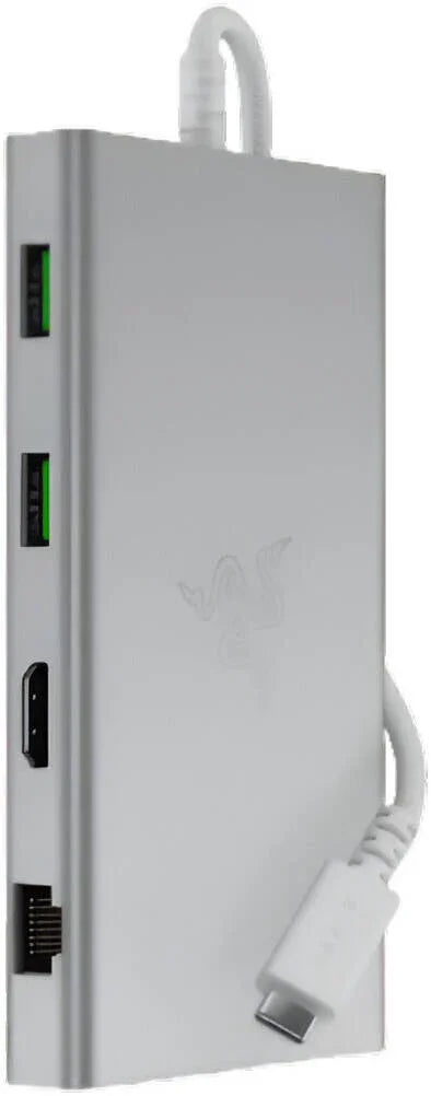 Razer USB-C Dock, 11-Ports, 4K 60Hz Display Output, USB-C 3.2 (10Gbps), USB-C with 85 W PD (100 W PD IN), 4x USB-A, Ethernet, MicroSD & SD Card Reader, UHS-I, 3.5mm, Mercury | RC21-02250200-R3M1 - eBuy UAE