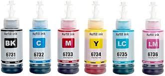 Compatible refill ink for 673 Epson L801, L805, L1800, L800, L810, L850, L1300, L18050 - eBuy UAE