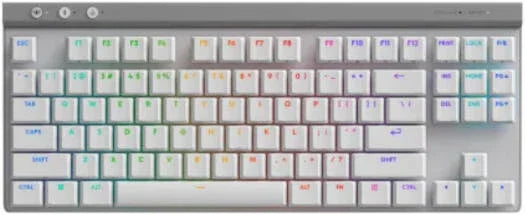 Logitech G G515 Gaming Mechanical Keyboard, Lightspeed, Tkl, RGB Backlit, Wireless, USB, Bluetooth, 2.4 Ghz, Qwerty, US, Key Switch Gl Tactile, White - eBuy UAE