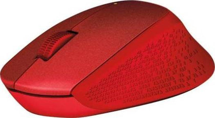 Logitech M330 Silent Plus Wireless Large Mouse, 2.4 GHz Wireless Connectivity, 1000 dpi Optical Sensor, Up to 10m Range, Quiet Buttons & Scroll Wheel, Up to 24Mo Battery Life,Red | 910-004911