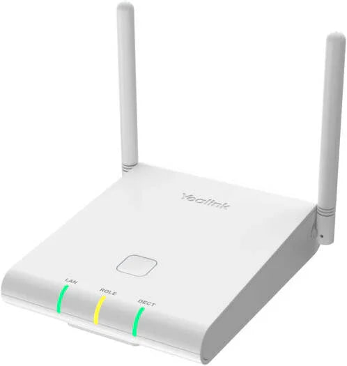 Yealink W90B DECT IP Multi-Cell Base Station, Support for up to 2500 DECT Calls, 60 Base Stations & 250 Handsets Support, Up to 250 SIP Accounts, White | W90B - eBuy UAE