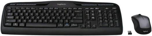 Logitech MK335 Wireless Keyboard and Mouse Combo, 2.4 GHz Wireless Connectivity, Programmable Keyboard Type, Windows 10, 11 or Later, Membrane Keyboard Technology, Black/Silver - eBuy UAE