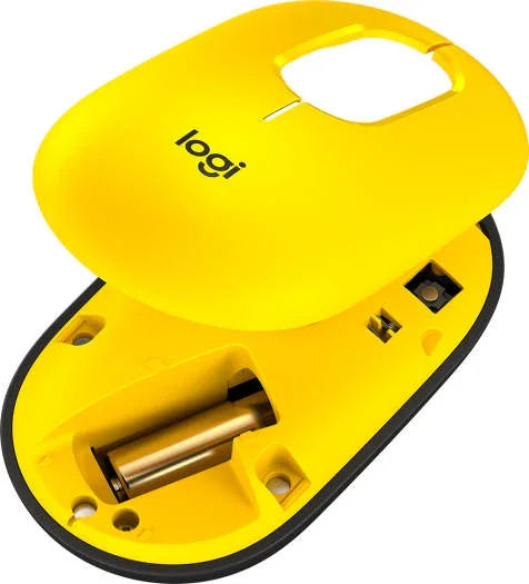 Logitech Wireless Pop Mouse, With Customizable Emoji, 1000 DPI Nominal Value, 4 Buttons, 10m Range, Bluetooth Connection, Precision/Speed Scroll, OS Compatible, Blast Yellow | 910-006546 - eBuy UAE