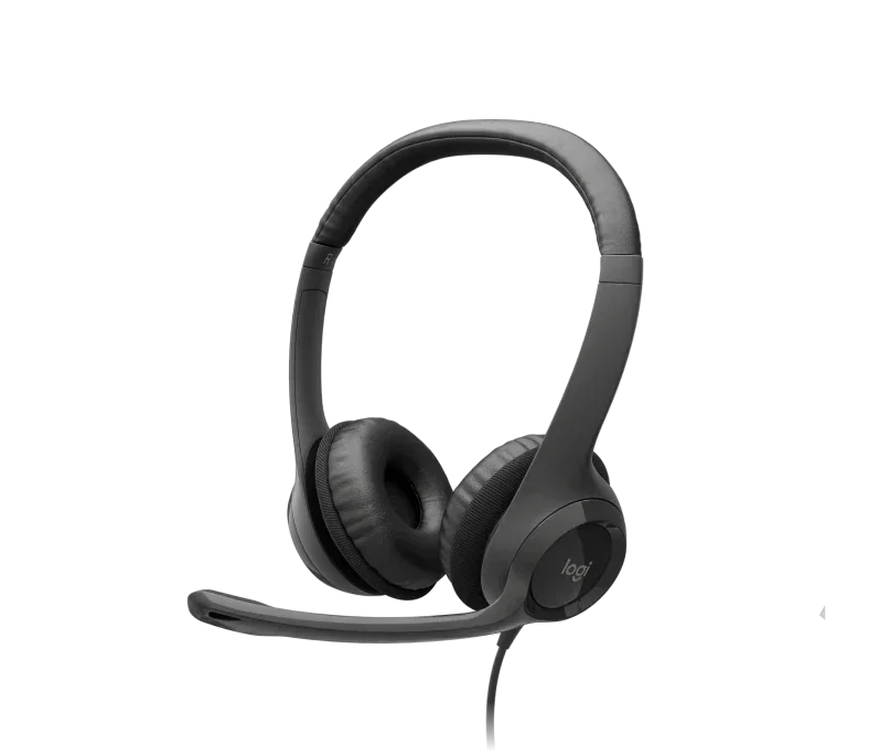 Logitech H390 Wired Headset for PC/Laptop, Stereo Headphones with Noise Cancelling Microphone, USB Type-A Interface| 981-001286 - eBuy UAE