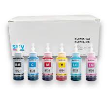 6-Color set 673 Compatible refill ink for Epson L801, L805, L1800, L800, L810, L850, L1300, L18050 - eBuy UAE