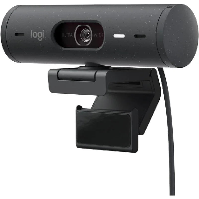 Logitech Brio 500 Full HD Webcam With Auto Light Correction,Show Mode, Dual Noise Reduction Mics, Webcam Privacy Cover, Works With Microsoft Teams, Google Meet, Zoom, USB-C Cable - Graphite - eBuy UAE