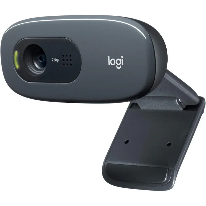 Logitech C270 HD Webcam, HD 720P/30Fps, Widescreen HD Video Calling, HD Light Correction, Noise Reducing Mic, For Skype, Facetime, Hangouts, Webex, PC/Mac/Laptop/Macbook/Tablet, Grey And Black - eBuy UAE