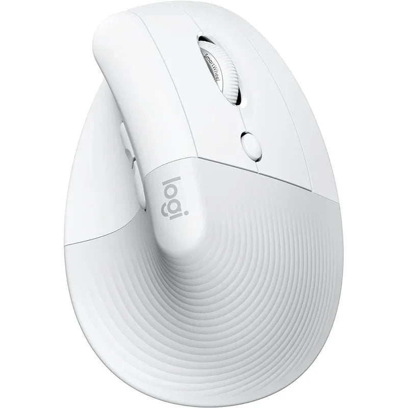 Logitech Lift Vertical Ergonomic Mouse, Wireless, Bluetooth Or Logi Bolt USB Receiver, Quiet Clicks, 4 Buttons, Compatible With Windows/MacOS/IPadOS, Laptop, PC - Pale Grey - eBuy UAE