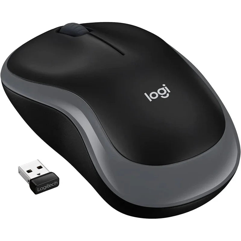 Logitech M185 Wireless Optical Mouse Nano Receiver (910-003888) Gray - eBuy UAE