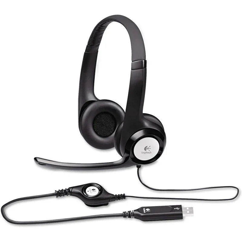 Logitech New Logitech H390 USB Headset With Noisecanceling Microphone Bulk Packaging 5.8 Ounce Black 23.1 - eBuy UAE