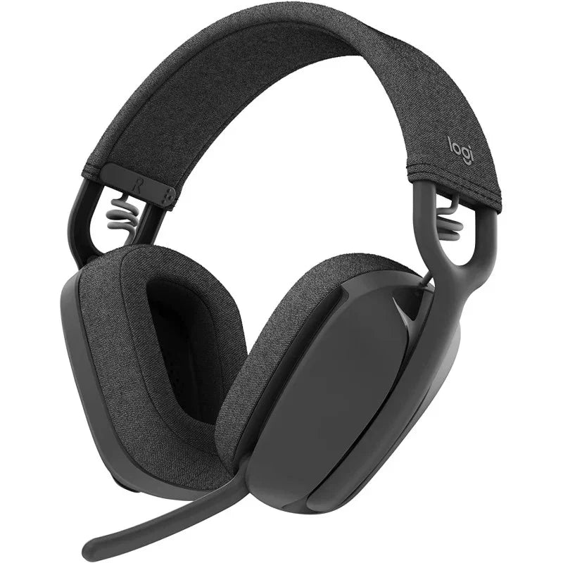 Logitech Zone Vibe 100 Lightweight Wireless Over-Ear Headphones With Noise-Cancelling Microphone, Advanced Multipoint Bluetooth Headset, Works With Teams, Google Meet, Zoom, Mac/PC - Graphite - eBuy UAE