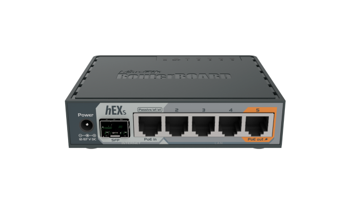 MIKROTik RB760iGS hEX S Router,5x Gigabit Ethernet, SFP, Dual Core 880MHz CPU, 256MB RAM, USB, microSD, RouterOS L4 - eBuy UAE