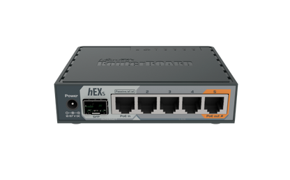 MIKROTik RB760iGS hEX S Router,5x Gigabit Ethernet, SFP, Dual Core 880MHz CPU, 256MB RAM, USB, microSD, RouterOS L4 - eBuy UAE
