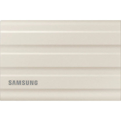 SAMSUNG T7 Shield 2TB, Portable SSD, up-to 1050MB/s, USB 3.2 Gen2, Rugged, IP65 Water & Dust Resistant, for Photographers, Content Creators and Gaming, Extenal Solid State Drive (MU-PE2T0R/WW), Beige - eBuy UAE