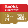 SanDisk Extreme 16 GB microSDHC Class 10 Memory Card up to 90 Mbps with U3 Ratings