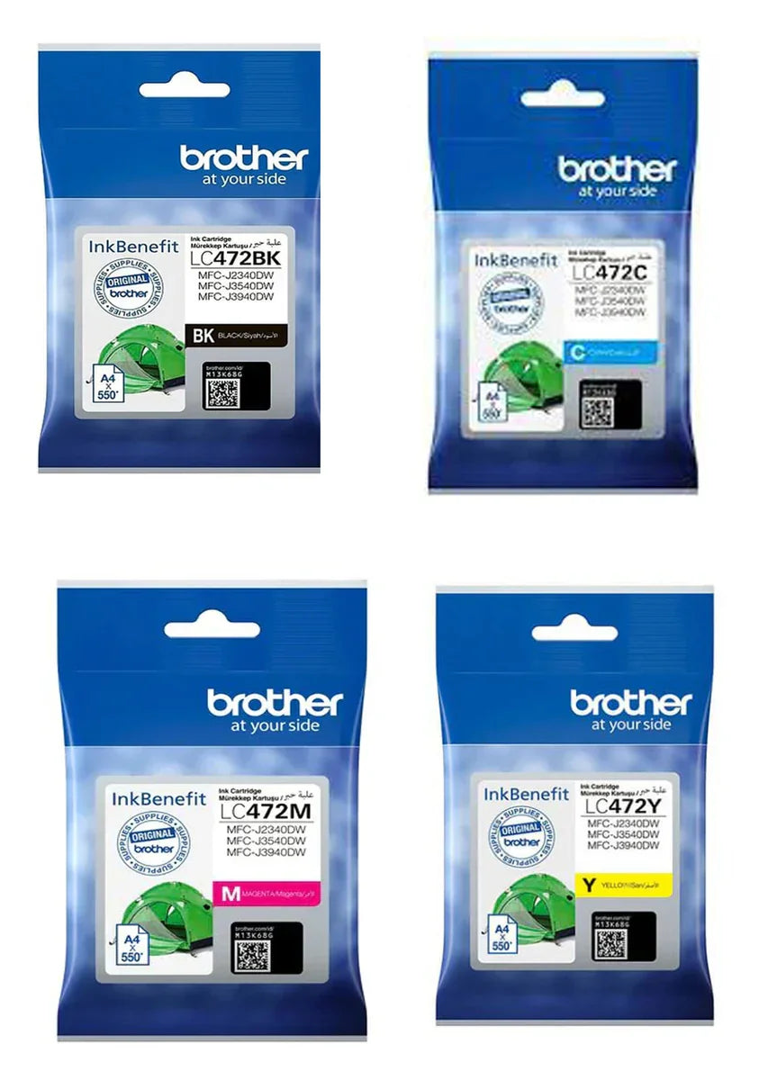 Brother LC472 4-Color Ink Cartridge Set for Brother MFC-J2340DW Printer - eBuy UAE