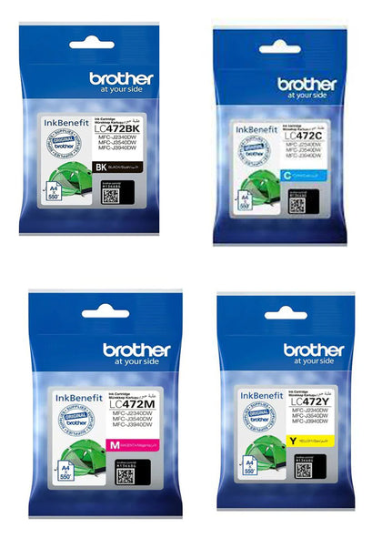 Brother LC472 4-Color Ink Cartridge Set for Brother MFC-J2340DW Printer