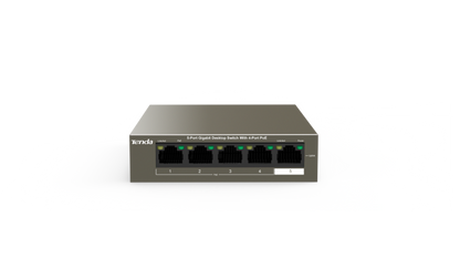 Tenda TEG1105P-4-63W 5-Port Gigabit Unmanaged PoE Switch, 4 PoE Ports Switch - eBuy UAE